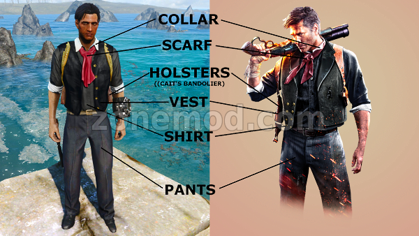 Мужской наряд игры Биошок