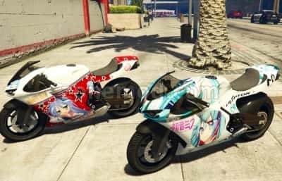 Скин аниме спортивного мотоцикла - Pegassi Bati 801RR