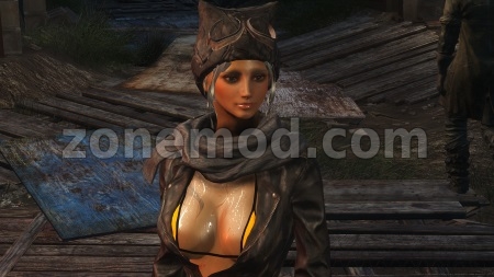 Женские серые кошачьи ушки