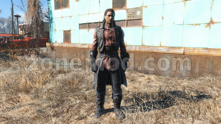 Черно-красный кожаный мужской костюм