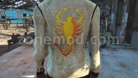 Белая кожаная куртка (Скорпион)