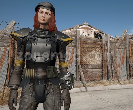 Черная женская боевая броня